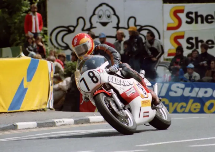 Framed Print : Courtney Junk (Yamaha) 1982 Classic TT Framed Print : Courtney Junk (Yamaha) 1982 Classic TT