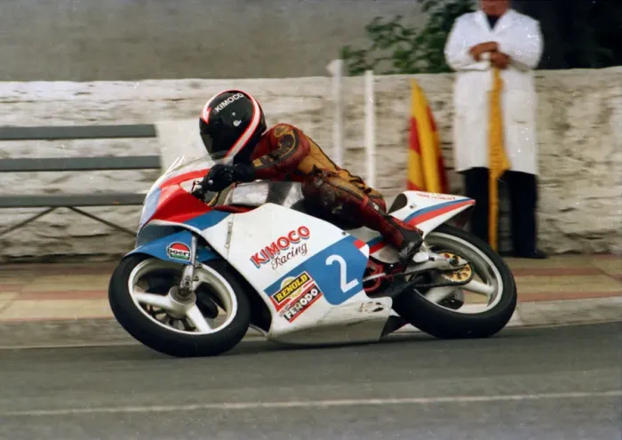 Framed Print : Craig Ryding (Kimoco) 1987 Junior Manx Grand Prix Framed Print : Craig Ryding (Kimoco) 1987 Junior Manx Grand Prix