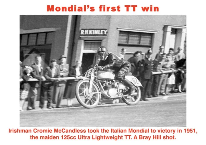 Framed Print : Cromie McCandless (Mondial) 1951 Ultra Lightweight TT Framed Print : Cromie McCandless (Mondial) 1951 Ultra Lightweight TT