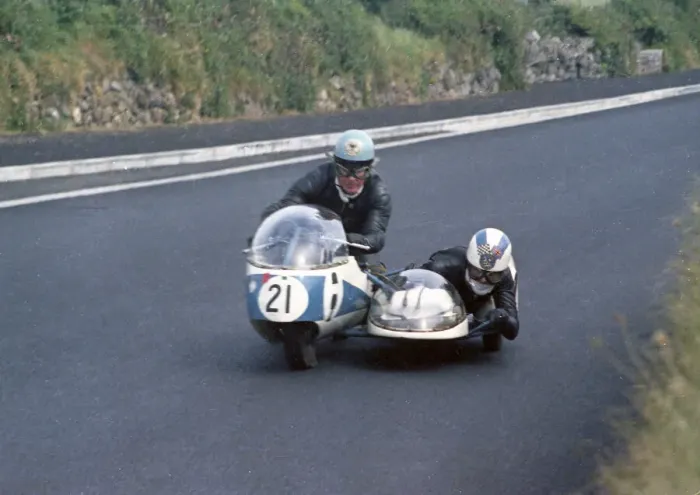 Framed Print : D Turner & ? (Triumph) 1969 Southern 100