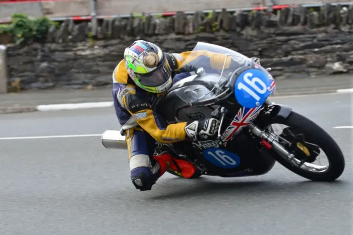 Framed Print : Dan Cooper (Norton) 2013 350 Classic TT