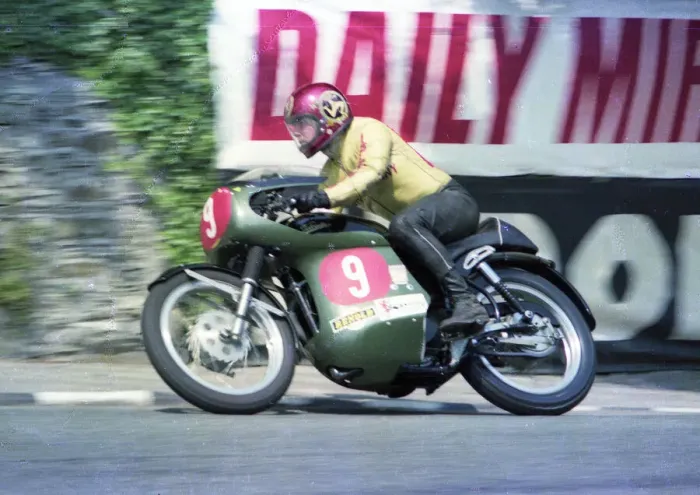 Framed Print : Danny Shimmin (Velocette) 1974 Production TT Framed Print : Danny Shimmin (Velocette) 1974 Production TT