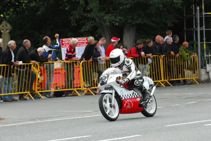 Framed Print : Darin Mills (Honda) 2013 Classic TT Lap of Honour
