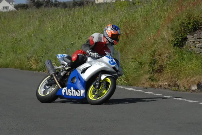 Framed Print : Darran Creer (Yamaha) 2009 Jurby Road