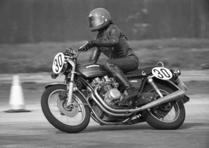 Framed Print : Dave Broadhead (Kawasaki) 1978 Jurby Airfield Framed Print : Dave Broadhead (Kawasaki) 1978 Jurby Airfield