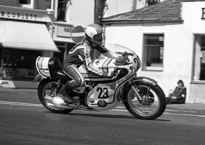 Framed Print : Dave Danks (Honda) 1975 Production TT