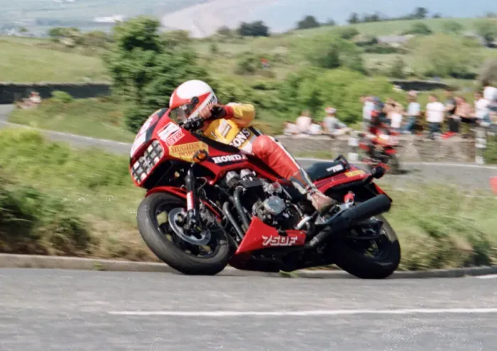 Framed Print : Dave Dean (Honda) 1984 Production TT