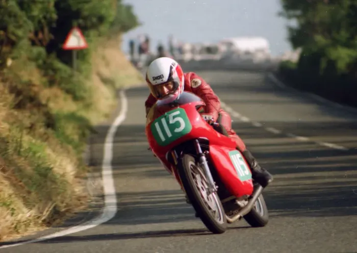 Framed Print : Dave Dock (Ducati) 1991 Lightweight Classic Manx Grand Prix
