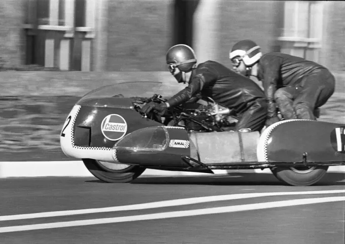 Framed Print : Dave French & N Thompson (BSA) 1971 Southern 100 Framed Print : Dave French & N Thompson (BSA) 1971 Southern 100