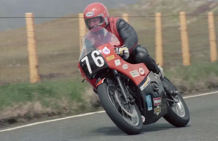 Framed Print : Dave Kerby (Kerby Honda) 1986 Formula Two TT