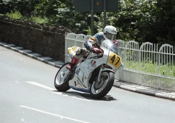 Framed Print : Dave Madsen-Mygdal (Honda) 1998 Senior TT