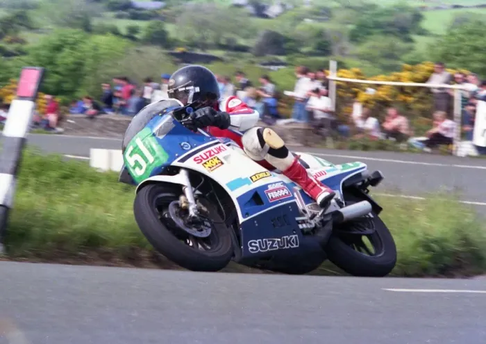Framed Print : Dave Madsen-Mygdal (Suzuki) 1987 Production B TT Framed Print : Dave Madsen-Mygdal (Suzuki) 1987 Production B TT