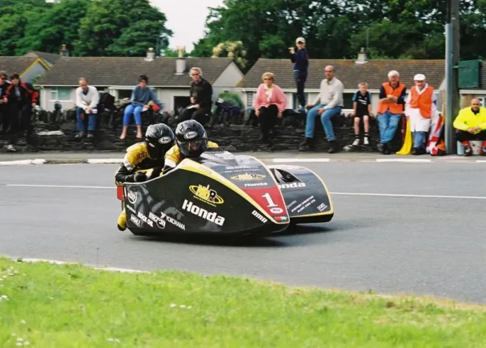 Framed Print : Dave Molyneux & Dan Sayle (DMR Honda) 2004 Sidecar TT Framed Print : Dave Molyneux & Dan Sayle (DMR Honda) 2004 Sidecar TT