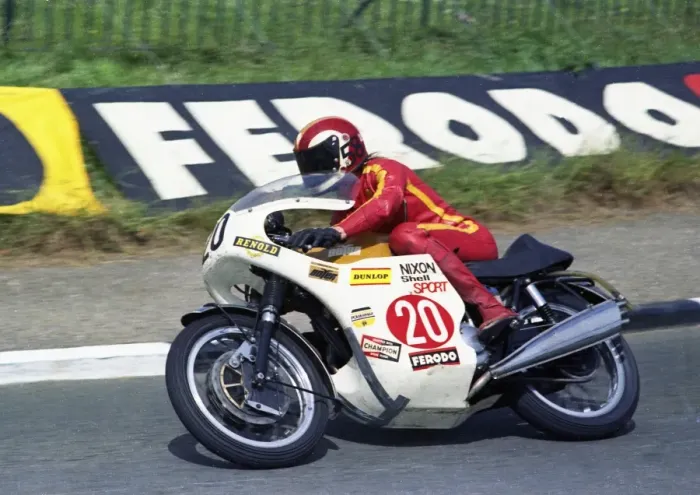 Framed Print : Dave Nixon (Triumph) 1974 Production 750 TT Framed Print : Dave Nixon (Triumph) 1974 Production 750 TT