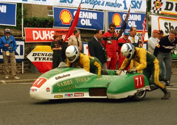 Framed Print : Dave Saville & Dave Hall (Sabre) 1988 Sidecar TT Framed Print : Dave Saville & Dave Hall (Sabre) 1988 Sidecar TT
