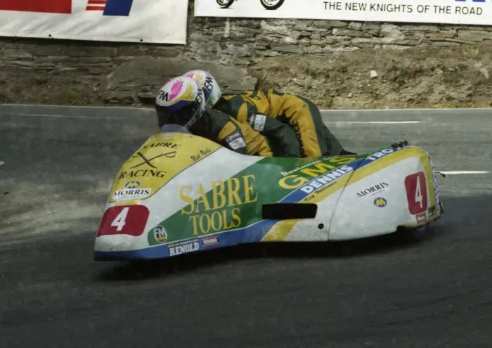 Framed Print : Dave Saville & Nick Roche (Sabre) 1993 Sidecar TT Framed Print : Dave Saville & Nick Roche (Sabre) 1993 Sidecar TT
