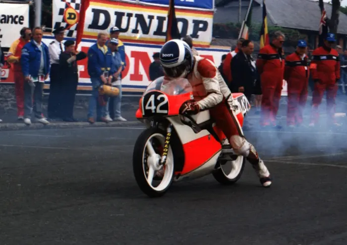 Framed Print : Dave Shields (Honda) 1989 Ultra Lightweight TT