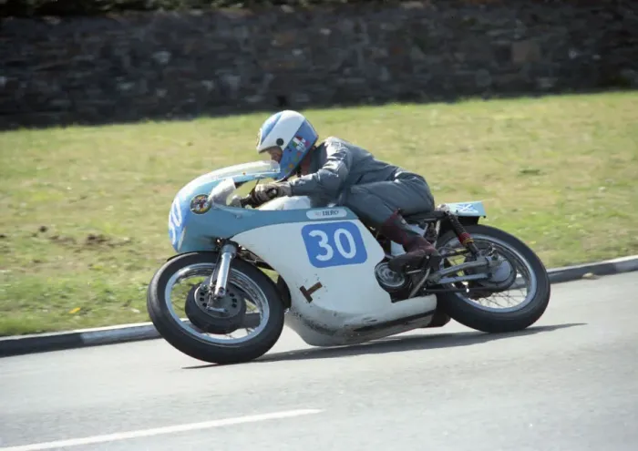 Framed Print : Dave Storry (AJS) 1990 Junior Classic Manx Grand Prix