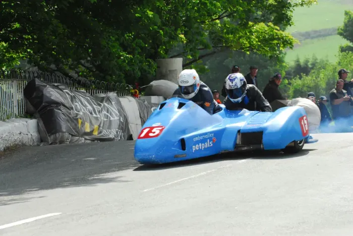 Framed Print : Dave Wallis & Steven Wareham (LCR Honda) 2012 Sidecar TT
