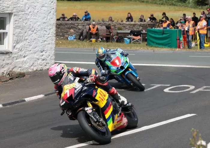 Framed Print : Davey Todd (Honda) and Dean Harrison (Kawasaki) 2022 Southern 100 Framed Print : Davey Todd (Honda) and Dean Harrison (Kawasaki) 2022 Southern 100