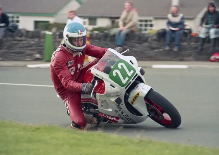 Framed Print : David Griffith (Honda) 1988 Production C TT