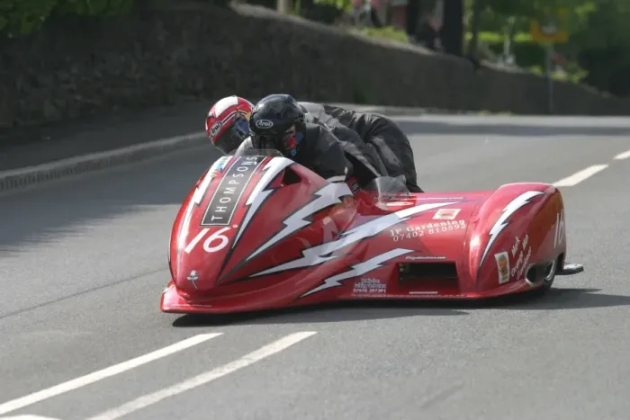 Framed Print : Dean Banks & James Stonier (LCR Honda) 2012 Sidecar TT