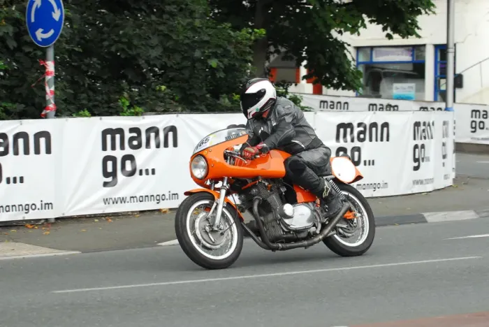 Framed Print : Dean Brown (Laverda) 2013 Classic TT Parade Lap Framed Print : Dean Brown (Laverda) 2013 Classic TT Parade Lap