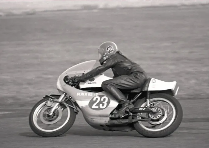 Framed Print : Decca Kelly (Yamaha) 1976 Jurby Airfield Framed Print : Decca Kelly (Yamaha) 1976 Jurby Airfield