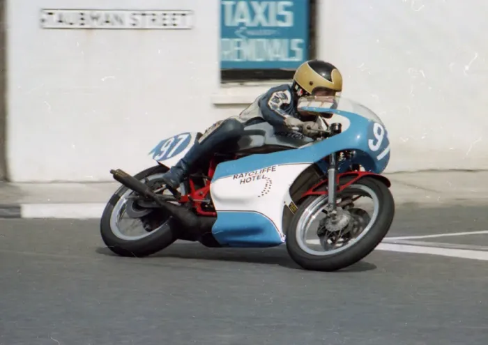 Framed Print : Decca Kelly (Yamaha) 1983 Junior Manx Grand Prix Framed Print : Decca Kelly (Yamaha) 1983 Junior Manx Grand Prix