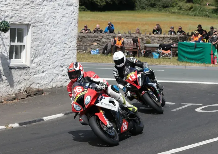 Framed Print : Dennis Booth (BMW) and Darren Creer (BMW) 2022 Southern 100 Framed Print : Dennis Booth (BMW) and Darren Creer (BMW) 2022 Southern 100