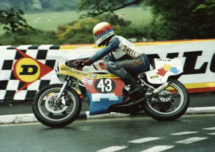 Framed Print : Dennis Casement (Yamaha) 1980 Formula Three TT