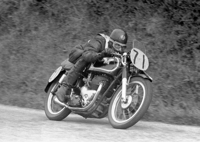 Framed Print : Dennis Christian (Matchless) 1955 Senior Manx Grand Prix Framed Print : Dennis Christian (Matchless) 1955 Senior Manx Grand Prix