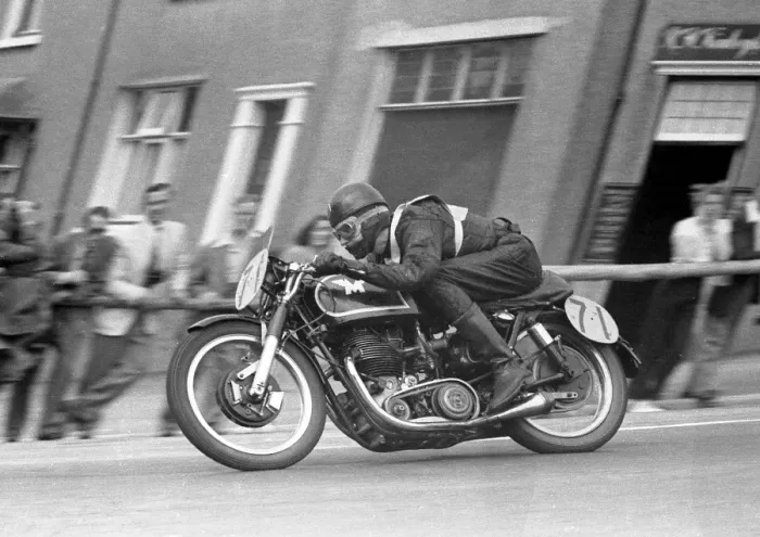 Framed Print : Dennis Christian (Matchless) 1955 Senior Manx Grand Prix Framed Print : Dennis Christian (Matchless) 1955 Senior Manx Grand Prix
