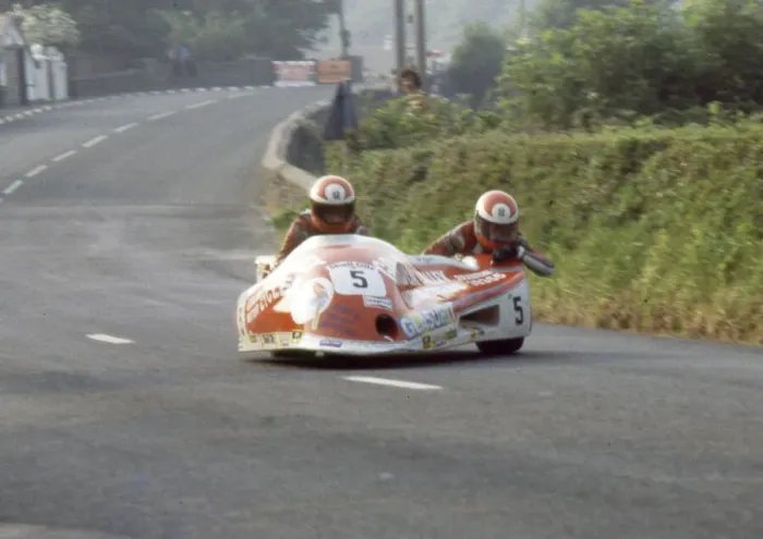 Framed Print : Derek Bayley & Bob Bryson (Yamaha) 1982 Sidecar TT