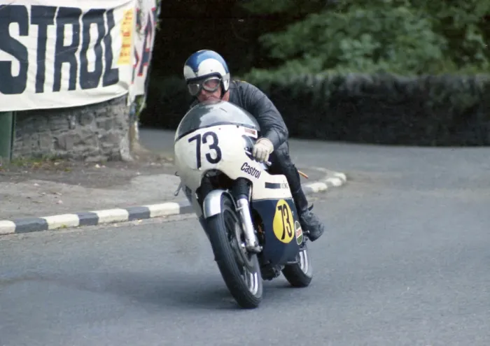 Framed Print : Derek Filler (Seeley) 1974 Senior TT