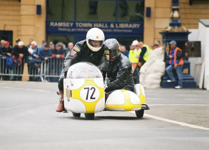 Framed Print : Derek Rumble & Peter Forderman (Rumble BSA) 2004 Classic Parade Lap Framed Print : Derek Rumble & Peter Forderman (Rumble BSA) 2004 Classic Parade Lap