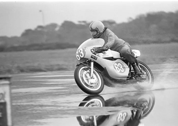 Framed Print : Des Connor (Yamaha) 1976 Jurby Airfield Framed Print : Des Connor (Yamaha) 1976 Jurby Airfield
