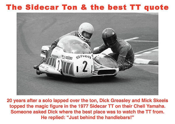 Dick Greasley Mick Skeels Chell Yamaha 1977 Sidecar TT