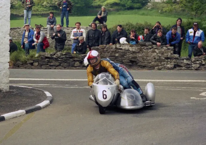 Framed Print : Dick Hawes & (Seeley) 1988 Pre TT Classic Framed Print : Dick Hawes & (Seeley) 1988 Pre TT Classic
