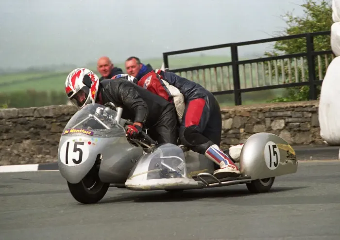 Framed Print : Dick Hawes & (Seeley) 2002 Pre TT Classic Framed Print : Dick Hawes & (Seeley) 2002 Pre TT Classic