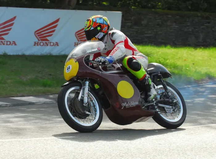 Framed Print : Diego Mangold (Matchless) 2016 TT Parade Lap Framed Print : Diego Mangold (Matchless) 2016 TT Parade Lap