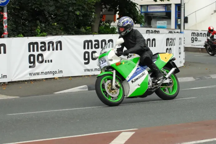 Framed Print : Dirk Voelkner (Kawasaki) 2013 Classic TT Parade Lap Framed Print : Dirk Voelkner (Kawasaki) 2013 Classic TT Parade Lap