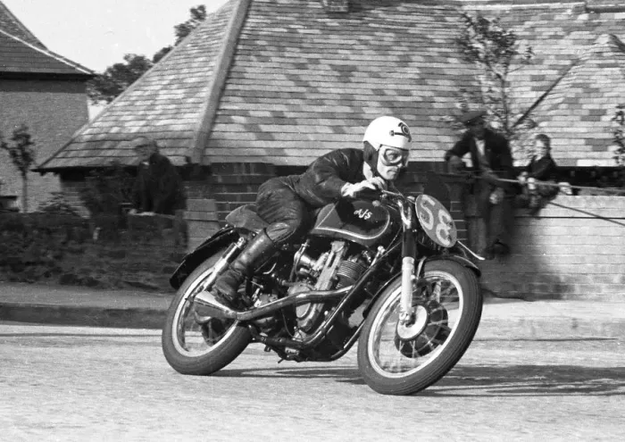 Framed Print : Don Chapman (AJS) 1955 Junior TT