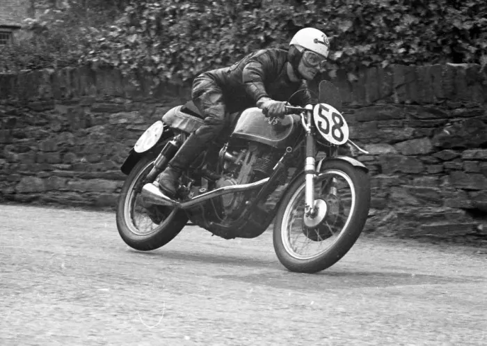 Framed Print : Don Chapman (AJS) 1955 Junior TT Framed Print : Don Chapman (AJS) 1955 Junior TT