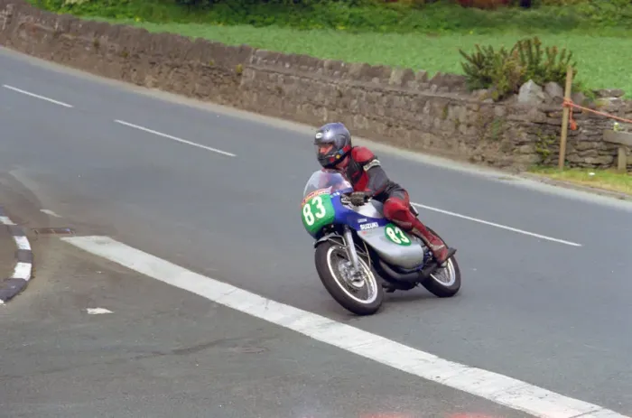 Framed Print : Don Leeson (Suzuki) 2004 Pre TT Classic