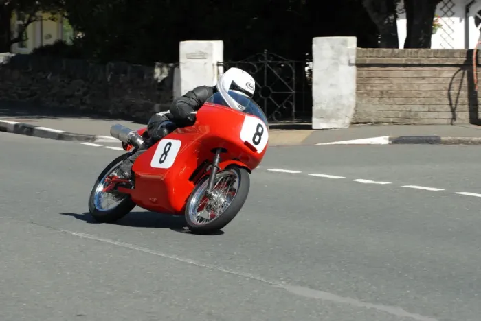 Framed Print : Doug Snow (Ducati) 2010 Junior Classic Manx Grand Prix
