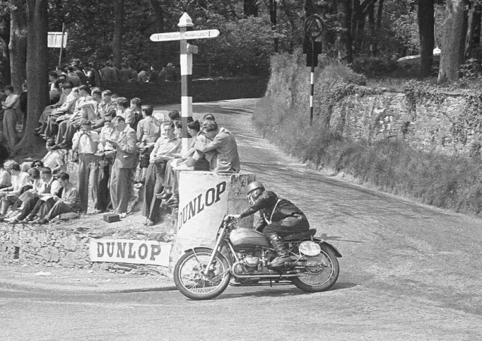 Framed Print : E D Blackwell (Douglas) 1951 Junior Clubman TT