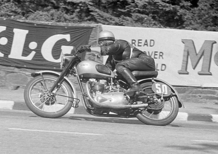 Framed Print : E G Oughton (Triumph) 1951 Senior Clubman TT Framed Print : E G Oughton (Triumph) 1951 Senior Clubman TT