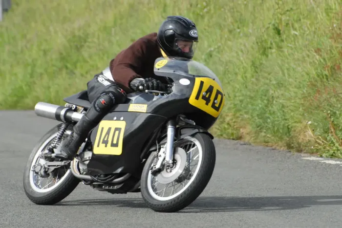 Framed Print : Ed Poole (Norton) 2009 Jurby Road