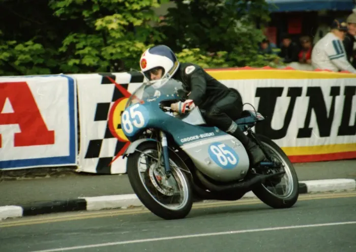 Framed Print : Eddie Crooks (Crooks Suzuki) 1984 Historic TT Framed Print : Eddie Crooks (Crooks Suzuki) 1984 Historic TT